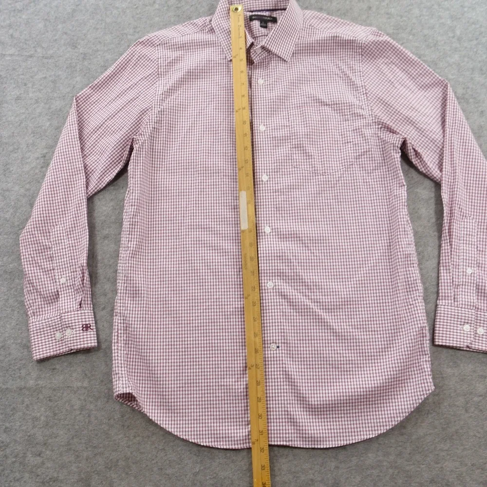 Banana Republic Shirt Mens Large Red Gingham Button Up Long Sleeve Cotton